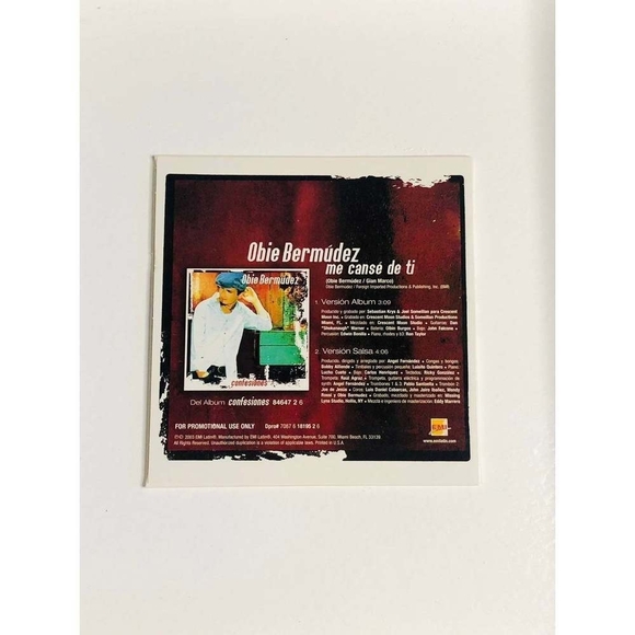 Rare! CD Obie Bermudez - Me Canse De Ti - Picture 2 of 2